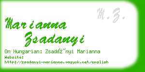 marianna zsadanyi business card